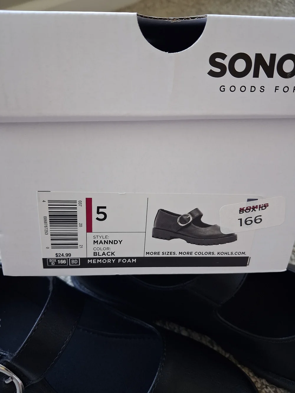 Sonoma Black Mary Jane Strap Flats